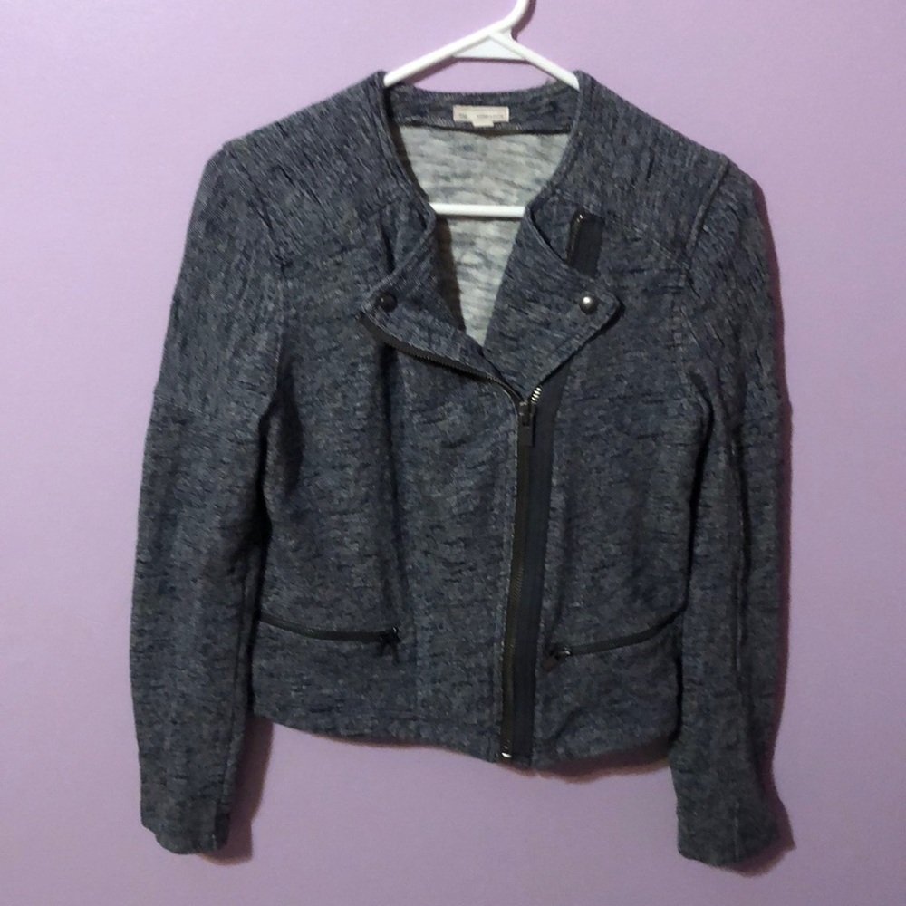 Gap Blue Moto Style Lightweight Zip Jacket
